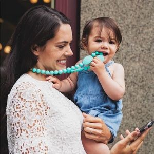 2 Chewbeads necklaces, navy and turquoise